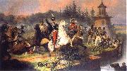 January Suchodolski Death of Prince Jozef Poniatowskiin in the Battle of Leipzig. painting
